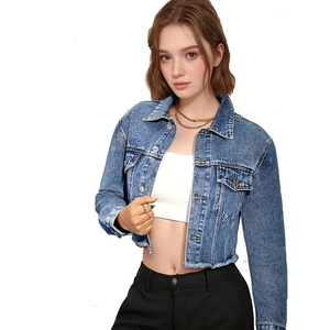 Denim <b>Jacket</b> Women's Women's Autumn New Fashion Loose <b>Sequins</b> Long-sleeved Short Denim <b>Jacket</b> - Product Image 3