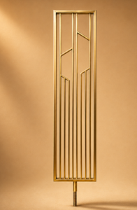 Modern Gold Stainless steel Geometric <b>Railing</b> Spindle Wall Mounted Balcony Baluster Handrail Panel <b>for</b> Exterior - Product Image 2
