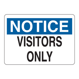 Panneau de signalisation de parking intérieur/extérieur haute visibilité Brady - Panneau d'avertissement « Visiteurs uniquement » - Product Image 1