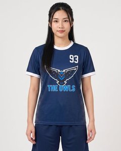 Camiseta Deportiva de Fútbol para Mujer, Transpirable, de Alta Calidad, Color Azul Marino, con Estampado Personalizado, Camiseta de Voleibol Resistente - Product Image 1
