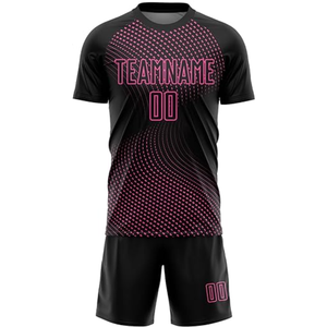 ชุดเสื้อฟุตบอลแบบซับลิเมชั่นสั่งทำพิเศษจากสหรัฐอเมริกา สีฟ้าอ่อนลายทางสีดำ ระบายเหงื่อได้ดี แขนสั้น ทรงสปอร์ตสำหรับผู้ใหญ่ 男女兼用 - Product Image 5