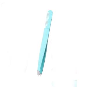 Pinzas para Cejas y Pestañas DANTRIC IMPLANTS, Color Oro Rosa, Punta Inclinada y Plana, Aplicador con Logotipo Personalizado, Juego de 4 Piezas - Product Image 3