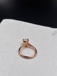Anillo de Plata S925 con Moissanita, Corte Brillante Redondo, Bañado en Rodio, Engaste de Garra, Anillo de Compromiso y Boda para Mujer - Product Image 3