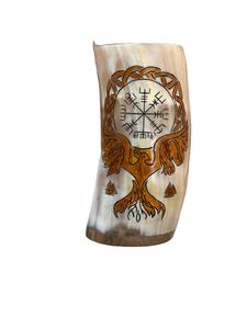 แก้วมักฮอร์นขัดเงาพร้อมงานแกะสลักสไตล์สัตว์ของขวัญสำหรับการตั้งแคมป์แบบกำหนดเองสำหรับตกแต่งบ้าน - Product Image 6