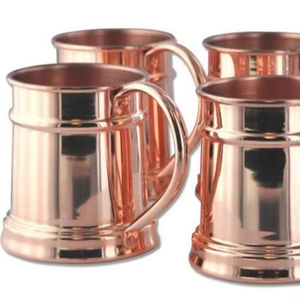 Mug en cuivre élégant pour Moscow Mule, artisanat indien, mugs en cuivre russes - Product Image 1