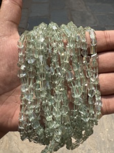 Perles de pépites d'améthyste verte facettées AAA+ 16'' (40 cm) - environ 5x7-4x6 mm - Fil de 40 cm - Product Image 6