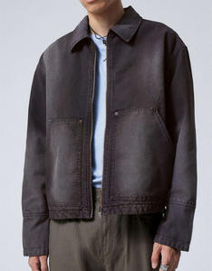 Men's 100% Cotton <b>Canvas</b> <b>Jacket</b> for Winter and Autumn High Street Style Hooded Outdoor <b>Jacket</b> OEM Service Available - Product Image 2