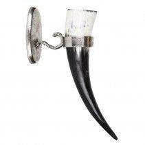 Jarra de cuerno vikinga hecha a mano con soporte, taza de cuerno natural pulido para recreación medieval y decoración de bar. - Product Image 3