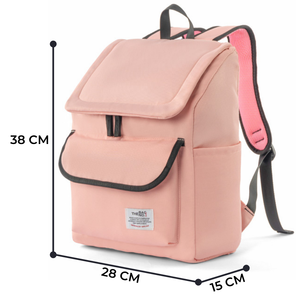 Pink Oxford Softback <b>Backpack</b> 15 Inches Multiple Pockets Cover Closure Unisex Day <b>Backpack</b> - Product Image 2