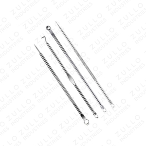 Professional 4 Piece Stainless Steel Blackhead Remover Kit Reusable Acne Extractor Facial Pore Cleaning <b>Tool</b> Set - Product Image 5