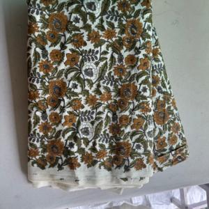 Tela de Algodón Floral Tejida a Mano, Suave y Ligera, en Tonos Tierra, Estilo Boho para Vestidos de Mujer y Niña, Ropa de Boutique Kaftan - Product Image 1