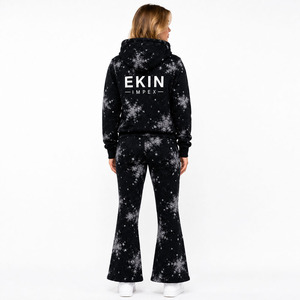 Conjunto de Sudadera con Capucha y Pantalones Deportivos Unisex con Logotipo Personalizado, Forro Polar Grueso, 2 Piezas, Casual, Transpirable, Impresión Digital, Secado Rápido, OEM - Product Image 4