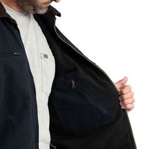 <b>Lightweight</b> Winter <b>Men's</b> Hooded Canvas <b>Jacket</b> with Front Logo Quick Dry & Eco-Friendly Customizable for Daily Casual Outdoor Use - Product Image 4