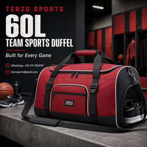 Sac de sport d'équipe personnalisé avec logo, 60L, avec compartiment ventilé pour chaussures, grande capacité, sac pour équipement - Product Image 5