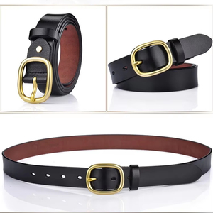 Cinturón Decorativo de Cuero Genuino Colorido de Nuevo Estilo para Hombre, con Hebilla de Acero Resistente y de Lujo - Product Image 2