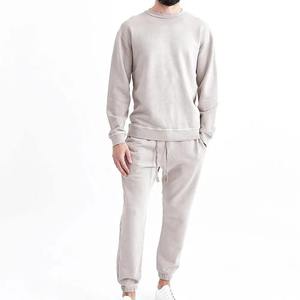 Custom <b>Men's</b> Heavy Cotton Fleece Jogger Sweatshirt Eco-Friendly Sports Sweatsuit Set Winter Suitable Plus Size Tracksuits - Product Image 4