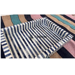 Bandeja de Servicio Móvil de Diseño Moderno con Incrustaciones de Hueso, de Calidad Premium, Decorativa y de Lujo para Mesa de Centro, por Tradebyd - Product Image 6