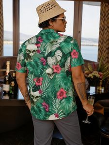 Chemise imprimée en rayonne pour homme, coupe droite, manches courtes, tissu en rayonne doux, respirant et léger - Product Image 4