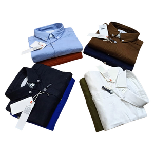 Chemises en tissu Oxford 100 coton pour hommes, manches longues formelles et décontractées, mode d'été Bangladesh 2023 - Product Image 3