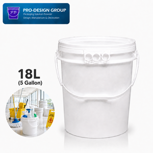 18L Cleaning <b>Bucket</b> <b>with</b> Handle and Flat <b>Lid</b> for Cleaning Products, Leakproof Storage Solution - Product Image 1