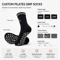 Chaussettes de Pilates antidérapantes à doigts complets, respirantes, élastiques et douces pour Reformer, Yoga, Barre, Danse, pour femmes, avec logo personnalisé, marque privée, en gros