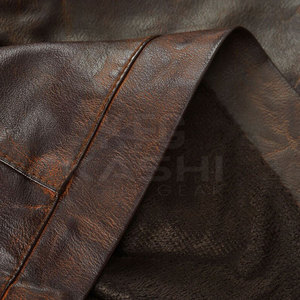 Blouson aviateur en cuir pour homme style moderne, col montant en toile, écologique, respirant, intérieur doux de haute qualité - Product Image 6