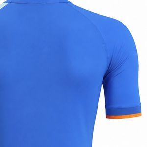 Women's Blue <b>Orange</b> Sleeve <b>Polo</b> Shirt Short Sleeve Printed Sportswear Top Comfortable Athletic Clothing for Golf Practice - Product Image 4