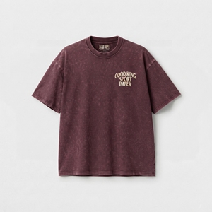 T-shirt surdimensionné vintage personnalisé en coton épais délavé à l'acide, avec épaules tombantes et imprimé graphique en relief, pour homme, style streetwear, tee-shirt vierge - Product Image 1
