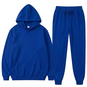 Conjunto Deportivo de Mezcla de Algodón de Alta Calidad con Logotipo, Sudadera Lisa y Pantalones Deportivos Ajustados, Ropa de Gimnasio, Fabricante Pakistaní - Product Image 1