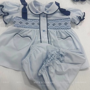 Pyjamas en gros MITEXCO, pyjamas smockés pour bébé fille, taille élastique, jersey long, fabriqué au Vietnam, coton doux de haute qualité - Product Image 3