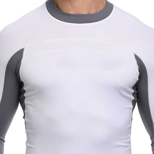 Wholesale Price Long Sleeve Compression Eco-Friendly Anti-Bacterial Fitness Gym Rash Guard Custom Design O Neck Rash Guards - Product Image 2