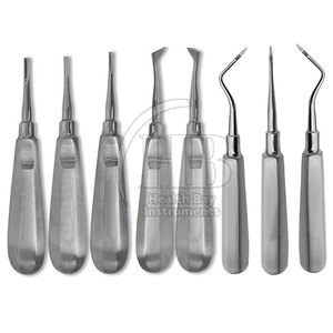 Ensemble d'élévateurs dentaires manuels réutilisables en acier inoxydable à prix de gros pour usage clinique professionnel HEALTH BAY INSTRUMENTS - Product Image 5