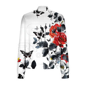 Comfort Fit Breathable Casual Women Printing Varsity <b>Jackets</b> Premium Pullover Garment For Lifestyle Fashion Needs - Product Image 2