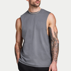 Débardeur Essentiel Homme 100% Coton Blanc Classique Design Simple pour Superposition Personnalisé DTF Entraînement Sportif - Product Image 4