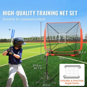 Rete Portatile 5x5 piedi per Allenamento di Baseball e Softball: Attrezzatura per Battuta, Ricezione, Lancio e Protezione Posteriore - Product Image 2