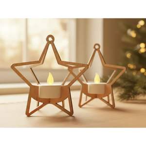 Portavelas de Madera Minimalistas para Decoración del Hogar, Faroles, Frascos para Velas - Product Image 1