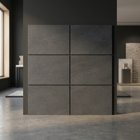 Carrelage extérieur en ciment gris foncé rugueux, surface mate, 600*900 mm, 20 mm, antidérapant, pour sol et mur, 2 cm, corps plein