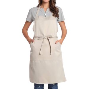 Adjustable Bib <b>Apron</b> with Long Ties for Women Men 18 Colors Chef <b>Kitchen</b> Cooking - Product Image 3