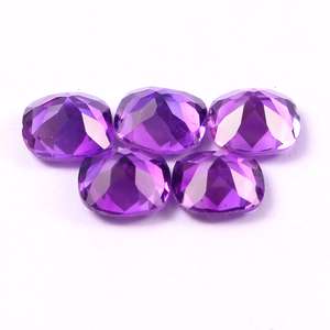 Lote al por mayor de piedras preciosas sueltas de amatista africana natural de 10x10 mm, corte cuadrado tipo cojín, facetadas, calibradas, calidad AAA, para la fabricación de joyas. - Product Image 3