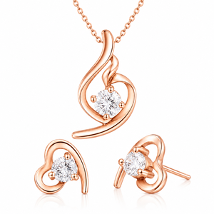 Ensemble de bijoux en argent sterling 925 avec moissanite de luxe, collier et boucles d'oreilles pour femmes, cadeau de mariage pour femmes - Product Image 3