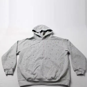 Sudadera con Capucha Personalizada de Gran Tamaño con Pedrería, Estilo Y2K, Ropa Urbana para Hombre y Mujer, Sudadera con Cristales Brillantes, Sudadera Vintage - Product Image 3