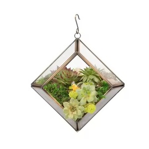 Luxury <b>Frame</b> Glass Metal Terrarium Planter Stylish Indoor <b>Plant</b> Holder Geometric Home Decoration - Product Image 2
