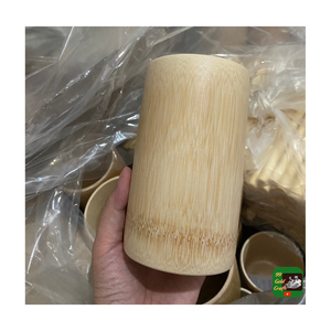 Gobelet en bambou naturel réutilisable, cylindrique, écologique, pour café, thé, fabriqué au Vietnam. - Product Image 1