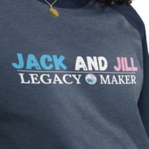 T-shirt de baseball unisexe Legacy Maker à manches 3/4 raglan en denim chiné/bleu marine, avec manches contrastantes, décontracté, en mélange de coton, style athlétique - Product Image 6