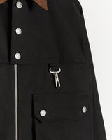Veste de travail matelassée vintage personnalisée pour homme en toile, décontractée, hiver, col rabattable, polyester/coton, streetwear d'extérieur, avec logo frontal