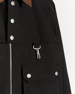 Custom Men's Vintage <b>Canvas</b> <b>Work</b> <b>Jacket</b> Casual Winter Turn Collar Cashmere Outdoor Streetwear Coat - Product Image 5