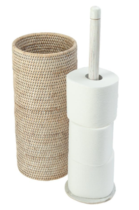 Portarrollos de Papel Higiénico Artex Hai Nam de Ratán, Diseño Bohemio, Color Natural, Forma Cilíndrica, Organizador de Almacenamiento - Product Image 3