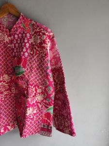 Quilted <b>Patchwork</b> <b>Jacket</b> Women's Mandarin Collar Full Sleeve Cotton Autumn Style Regular Length Patch Designs gift for her - Product Image 5