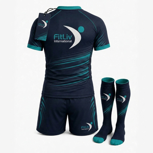 Tenue de rugby unisexe personnalisée de qualité supérieure, style professionnel, vêtements de sport 2026, polyester respirant, couleurs et logo personnalisables - Product Image 6