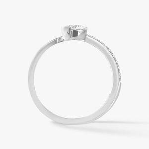 Anillo de Lujo de Oro Blanco de 9K Chapado en Oro con Diamante Cultivado en Laboratorio con Certificación IGI, Corte CVD, 0.70CT, Color FG, VS1, Joyería Fina para Novia - Product Image 3